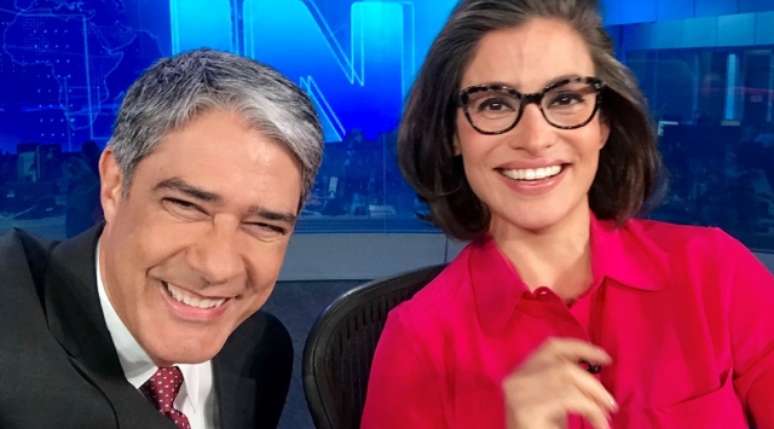 Rindo à toa: na segunda-feira (5), William Bonner e Renata Vasconcellos, do JN, foram vistos por 7,4 milhões de telespectadores somente na Grande São Paulo