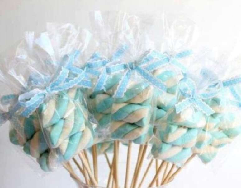 12. Lembrancinha de maternidade feita em marshmallows. Fonte: Pinterest