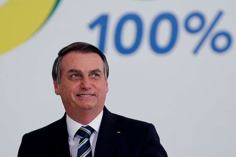 Presidente Jair Bolsonaro durante cerimônia no Palácio do Planalto 
18/07/2019
REUTERS/Adriano Machado