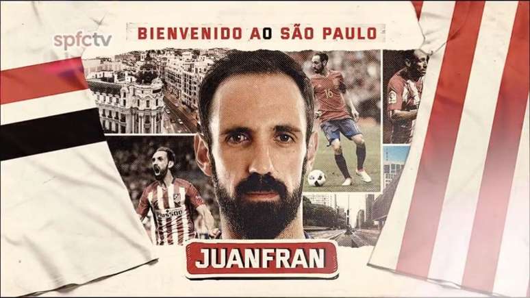 Novo lateral-direito do Tricolor, Juanfran já está em São Paulo (Foto: Reprodução/SPFCTV)