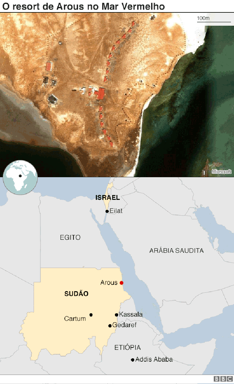 Gr&aacute;fico sobre o resort de Arous no Mar Vermelho