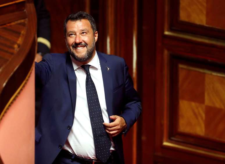 Vice-primeiro-ministro da Itália, Matteo Salvini, em Roma
05/08/2019 REUTERS/ Remo Casilli 