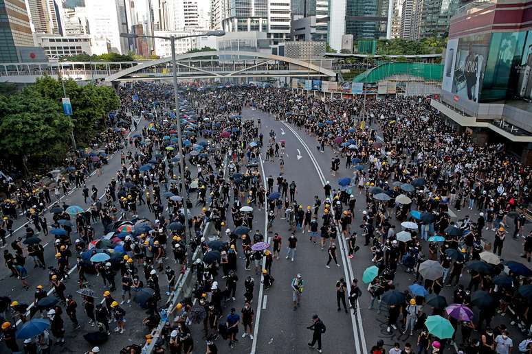 Manifestantes protestam em Hong Kong
05/08/2019
REUTERS/Eloisa Lopez