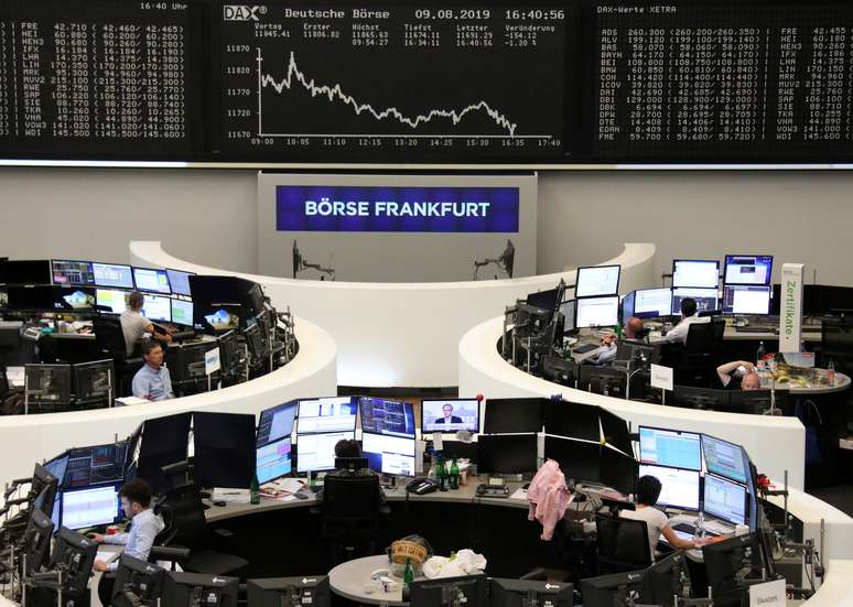 Bolsa de Valores de Frankfurt, Alemanha 
09/08/2019
REUTERS/Staff
