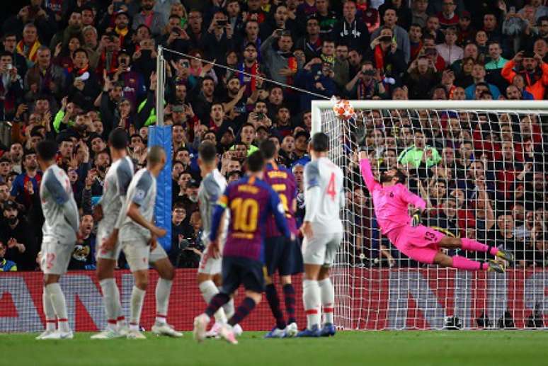 Messi colocou a bola no ângulo, sem chances para Alisson (Reprodução)