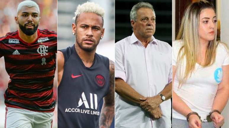 Gabigol, Neymar, Abel Braga e Allana Brittes foram os 'protagonistas' da semana (Foto: Reprodução)