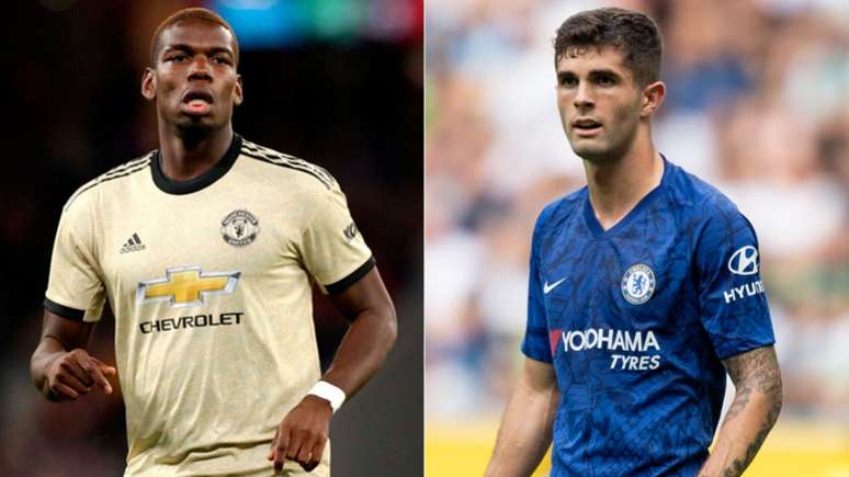 Pogba e Pulisic são os destaques de cada um dos times (Foto: Divulgação)