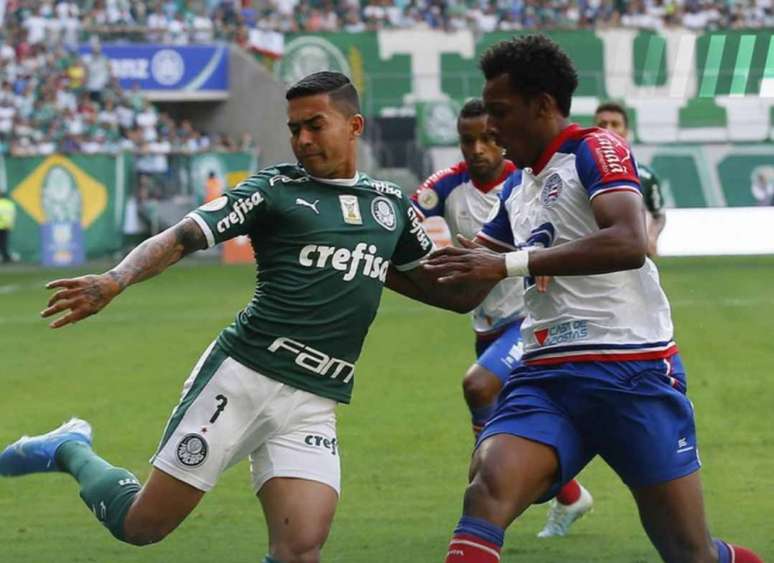 Dudu foi destaque pelo lado do Palmeiras, com dois gols anotados (Foto: Reprodução/Twitter)