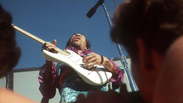 Jimi Hendrix foi um dos grandes nomes do festival