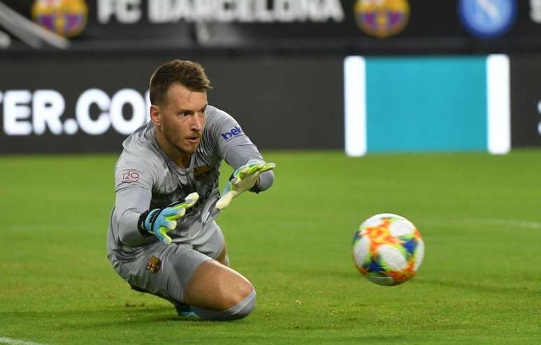 Neto durante amistoso do Barcelona contra o Napoli em Miami
07/08/2019 Jasen Vinlove-USA TODAY Sports 