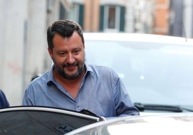 Matteo Salvini ap&oacute;s reuni&atilde;o em Roma
12/08/2019 REUTERS/Remo Casilli