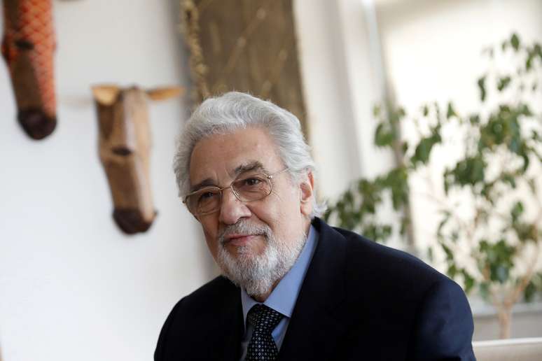 Plácido Domingo durante evento na Escola de Música de Manhattan, em Nova York 11/5/2018  REUTERS/Shannon Stapleton