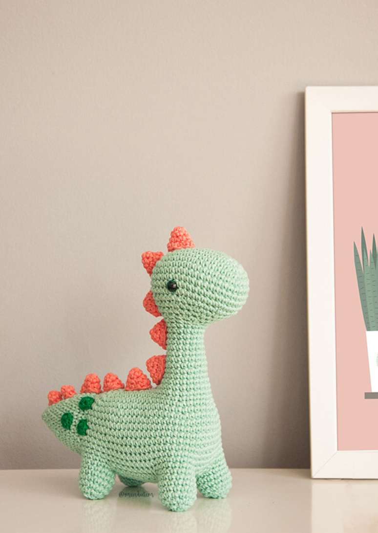 22. Amigurumi de dinossauro é diversão certa para as crianças. Fonte: Elo7