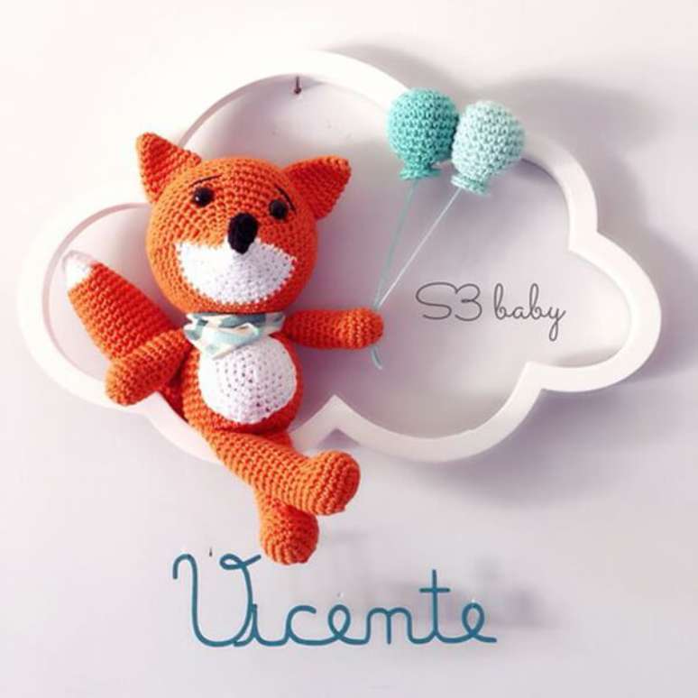 11. Enfeite de porta feito com a técnica de amigurumi. Fonte: Elo7