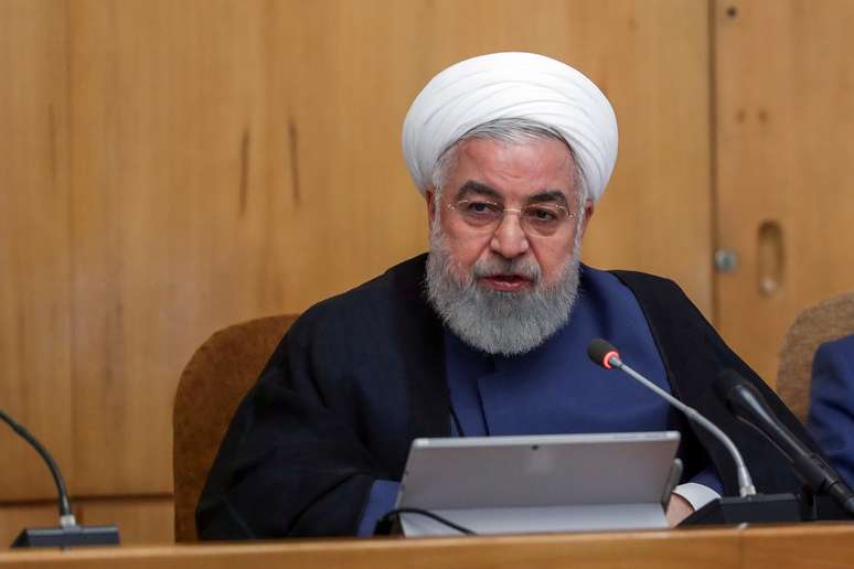 Presidente do Irã, Hassan Rouhani, durante reunião de gabinete em Teerã
14/08/2019 Site oficial do presidente/Divulgação via REUTERS