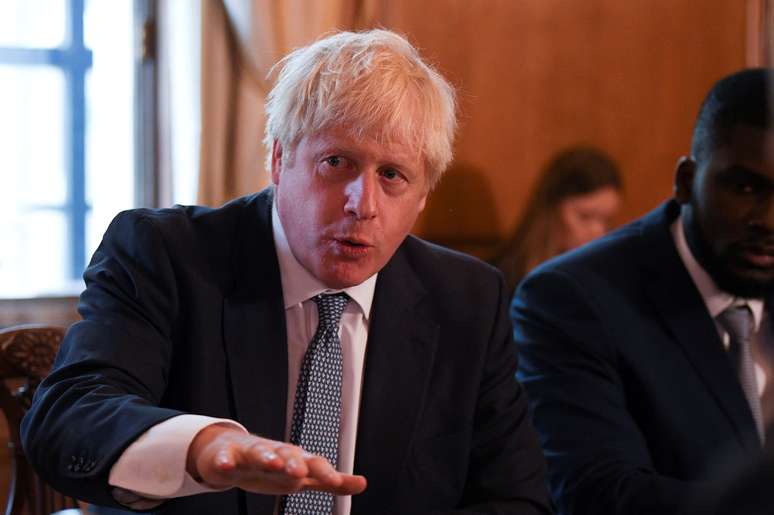 Primeiro-ministro britânico, Boris Johnson, durante evento em sua residência oficial em Londres
12/08/2019 Daniel Leal-Olivas/Pool via REUTERS