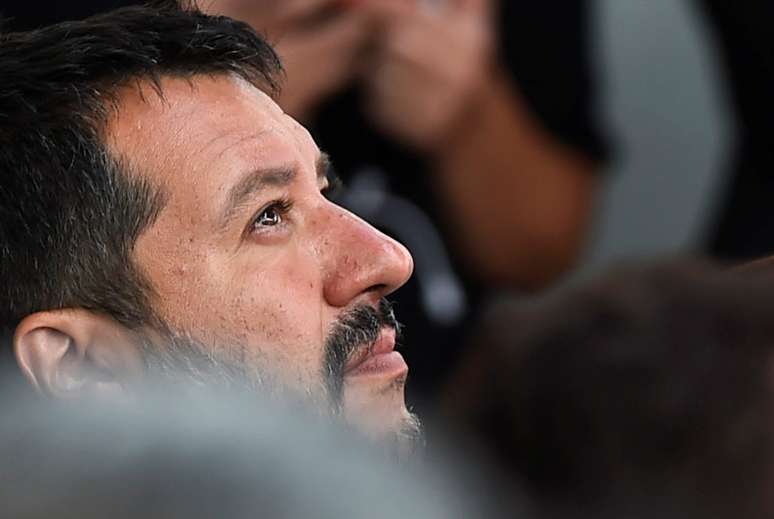 Ministro do Interior da Itália, Matteo Salvini, participa de cerimônia em Gênova