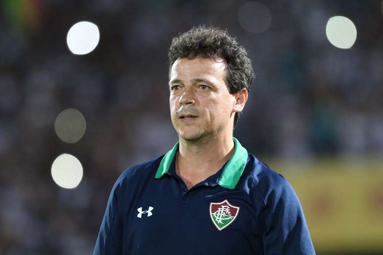 O técnico Fernando Diniz do Fluminense durante a partida entre Santa Cruz e Fluminense
