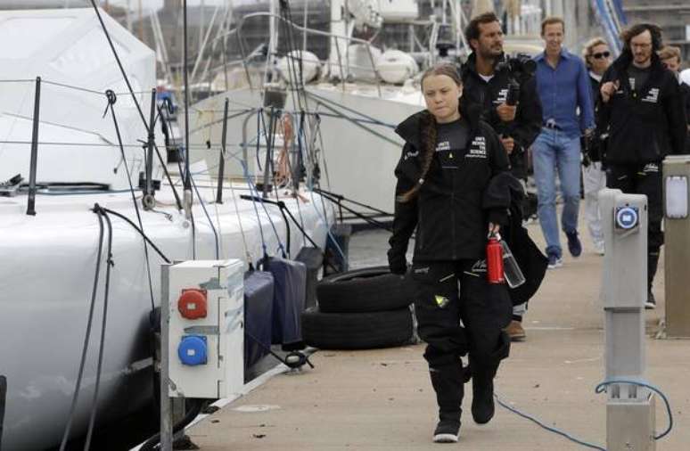 Greta Thunberg inicia viagem 'sustentável' pelo Atlântico
