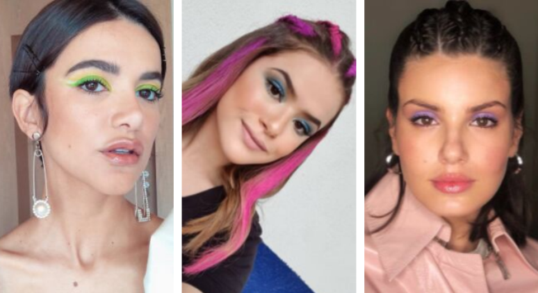 Famosas apostam em sombra colorida (Fotos: Instagram/Reprodu&ccedil;&atilde;o)