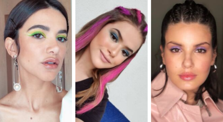 Famosas apostam em sombra colorida (Fotos: Instagram/Reprodução)