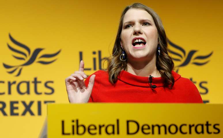 Líder do Partido Liberal Democrata britânico, Jo Swinson
22/07/2019
REUTERS/Peter Nicholls