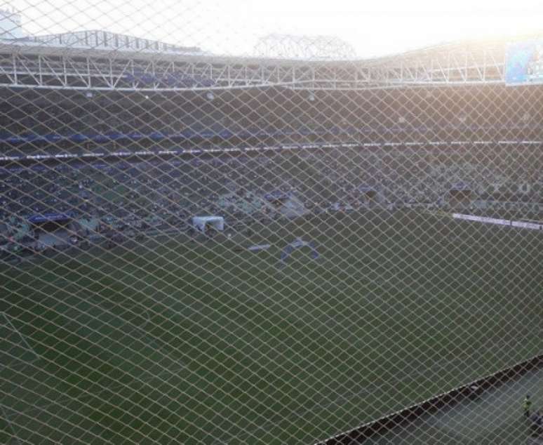 Rede do Allianz Parque no setor de visitantes está mantida, por enquanto (Foto: Reprodução)