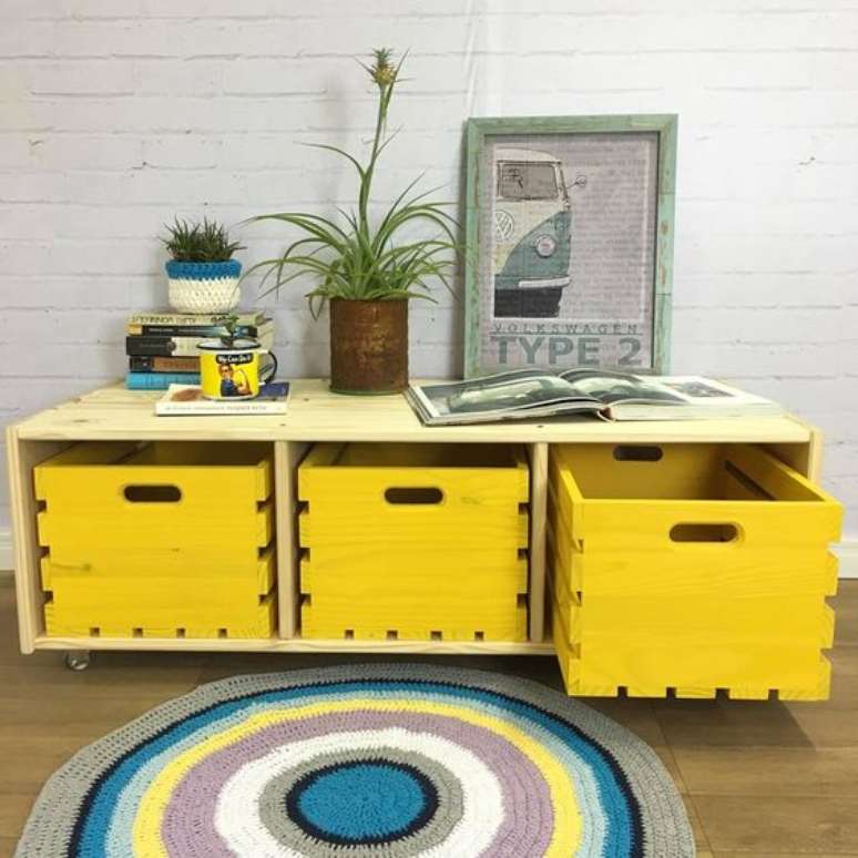 49. O caixote de feira pode ser utilizado como gaveta