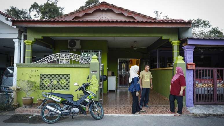 Casa da família de Siti em Padang Lembek