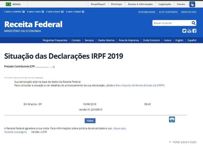 3) Como saber se caí na malha fina: Consulta às Restituições