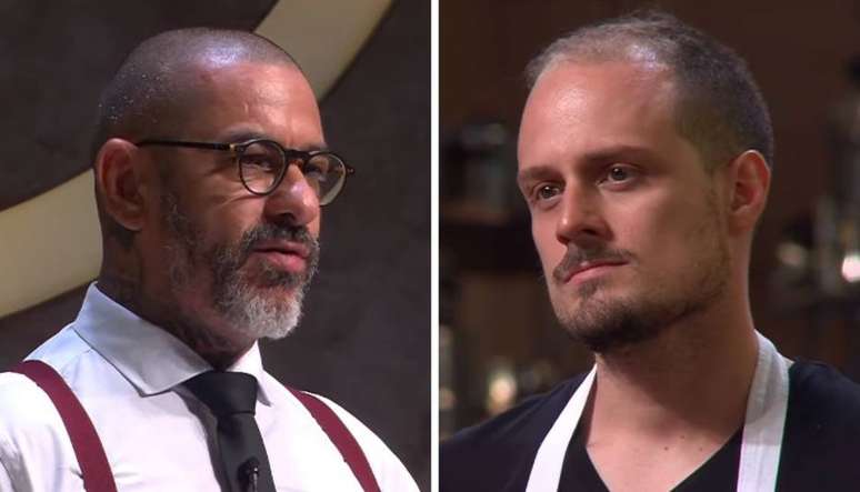 Henrique Fogaça e Eduardo na semifinal da 6ª temporada do 'MasterChef Brasil'