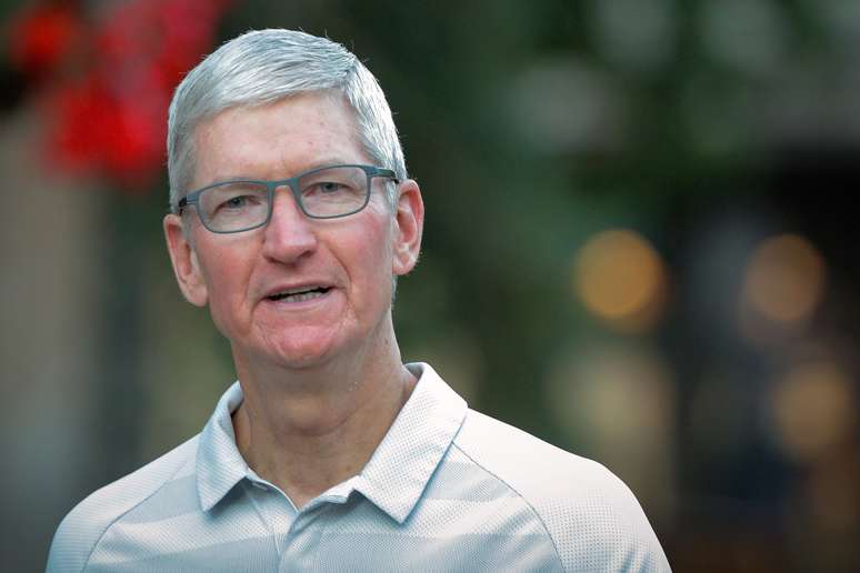 Presidente-executivo da Apple, Tim Cook
12/07/2019
REUTERS/Brendan McDermid