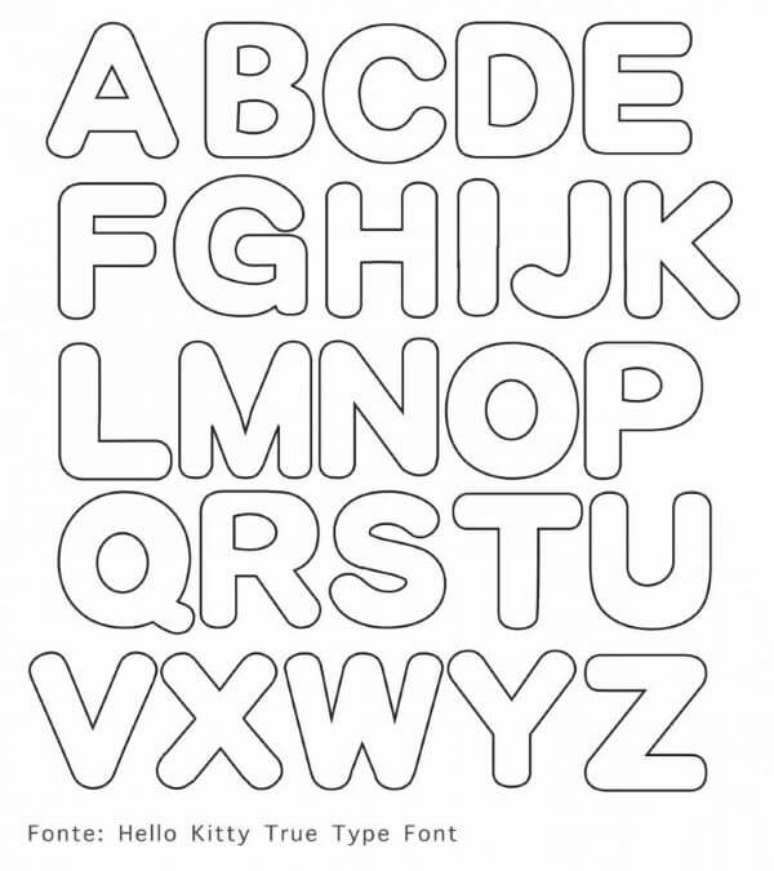 18. Moldes de letras para imprimir – Por: Pinterest