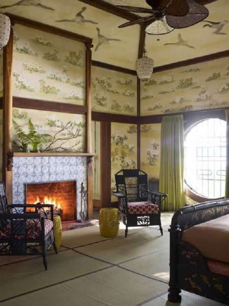 38. Seat garden para decora&ccedil;&atilde;o de quarto amplo com estilo cl&aacute;ssico &ndash; Foto: Pinterest