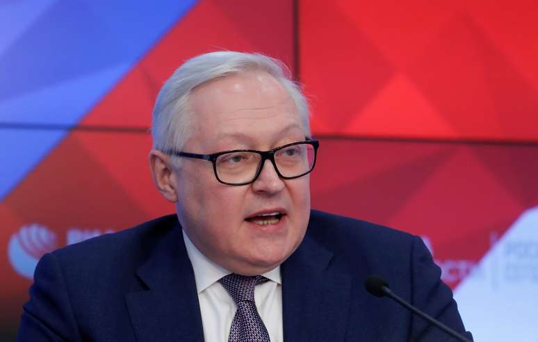 Vice-ministro russo das Relações Exteriores da Rússia, Sergei Ryabkov, durante entrevista coletiva em Moscou
07/02/2019 REUTERS/Maxim Shemetov