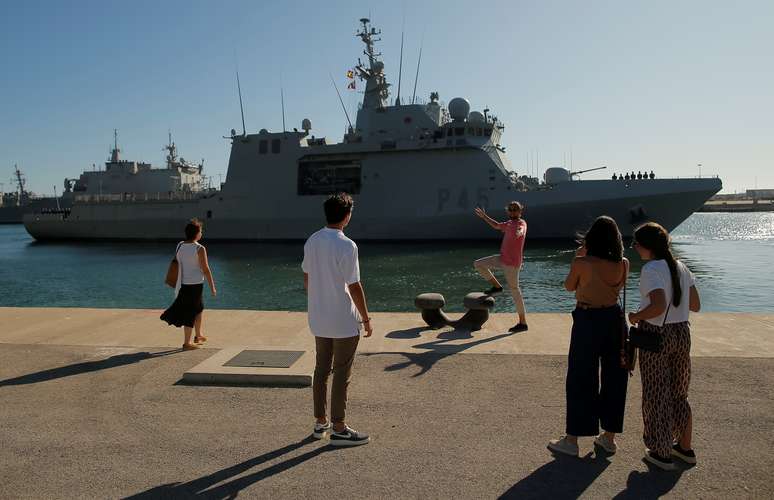 Navio militar espanhol Audaz
20/08/2019
REUTERS/Jon Nazca