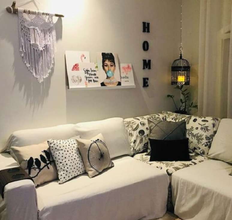 56. Enfeite a sala de estar com gaiolas decorativas. Fonte: Pinterest