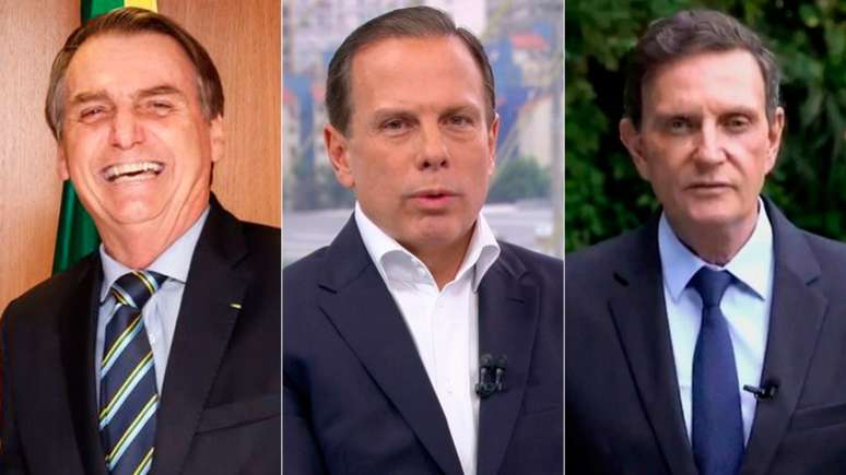 Bolsonaro, Doria e Crivella estão na lista de políticos que 'provocaram' clubes de futebol (Foto: Reprodução)