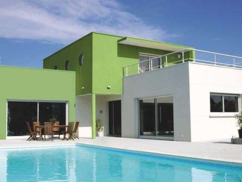 10. Que tal pinturas de casas modernas na cor verde? – Por: Pinterest
