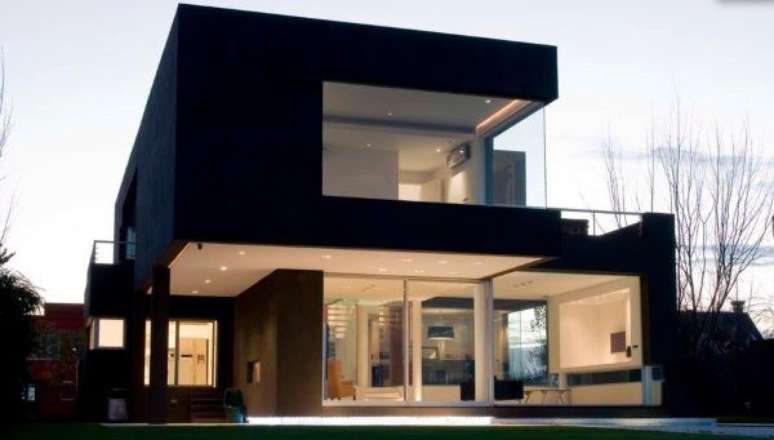 48. As pinturas de casas modernas com fachada preta são lindas – Por: Revista VD