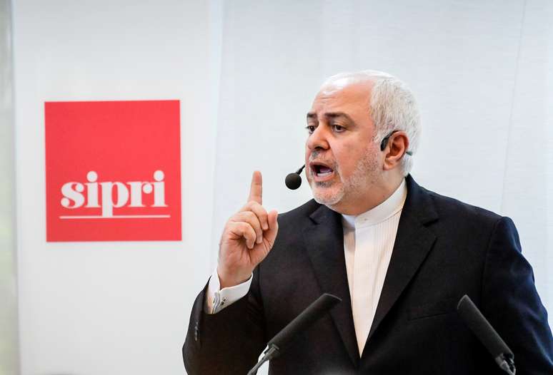 Ministro das Relações Exteriores do Irã, Mohammad Javad Zarif, em Estocolmo
21/08/2019 TT News Agency/Janerik Henriksson via REUTERS