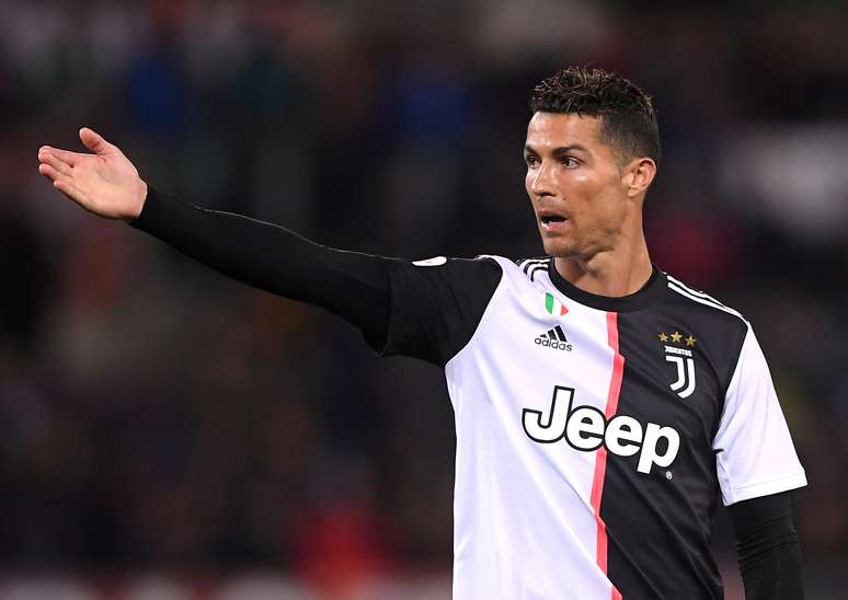 Cristiano Ronaldo durante jogo da Juventus contra a Roma