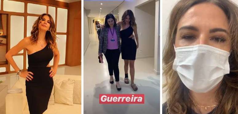 Luciana Gimenez usou máscara no centro médico para não contrair gripe.