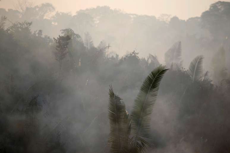 Fumaça em área de queimada na floresta amazônica, perto de Humaitá (AM)
14/08/2019
REUTERS/Ueslei Marcelino