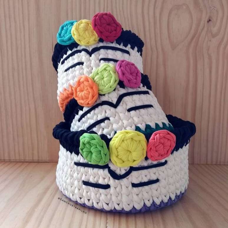 24. O tema do cesto de crochê pode ser muito divertido. Foto: Instagram