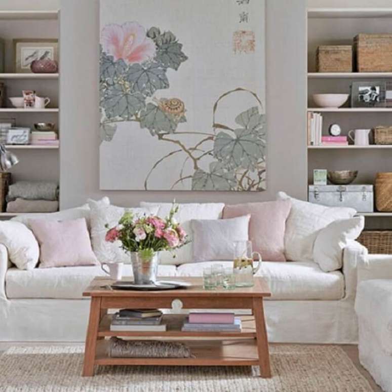 41. Tecido para sofá capa com cor branca. Fonte: Pinterest