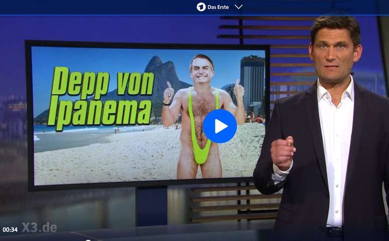 'Bobão de Ipanema': TV pública alemã fez sátira sobre visão de Bolsonaro sobre meio ambiente