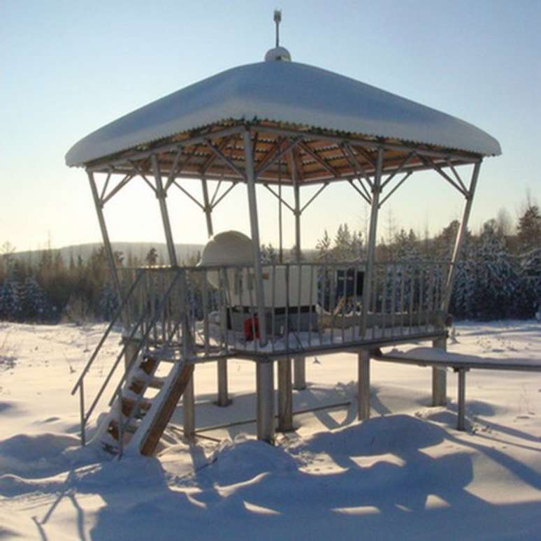 Uma das unidades de monitoramento de radição na Rússia, em Peleduy (Foto de dezembro de 2007)