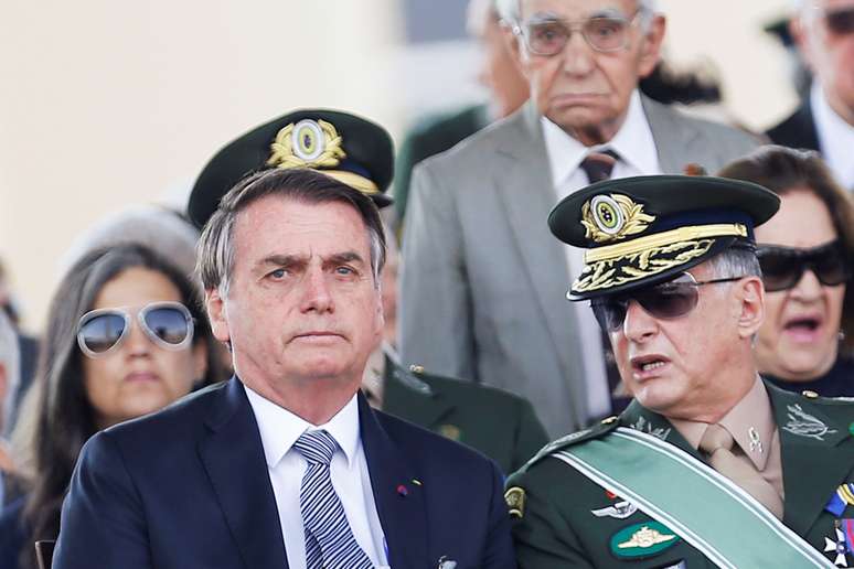 Presidente Jair Bolsonaro durante cerim&ocirc;nia do Dia do Soldado, em Bras&iacute;lia
23/08/2019 REUTERS/Adriano Machado 