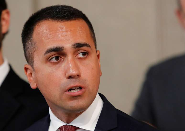 Líder do Movimento 5-Estrelas, Luigi Di Maio, após reunião com o presidente da Itália, Sergio Mattarella
22/08/2019 REUTERS/Remo Casilli